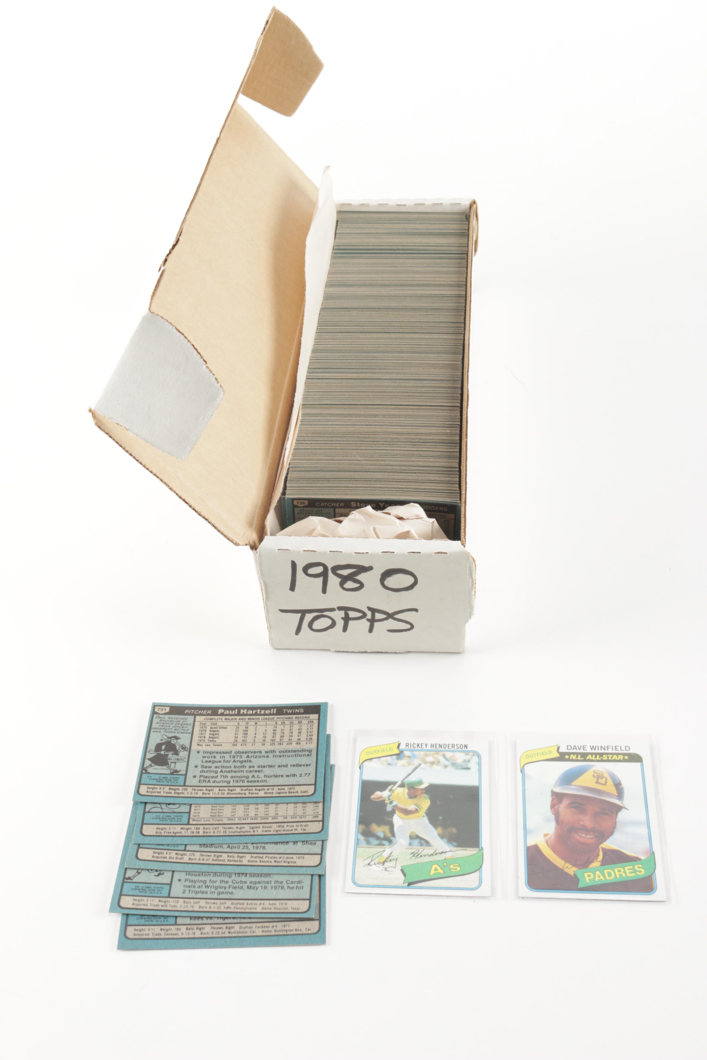 Complete 1980 Topps Baseball Card Set