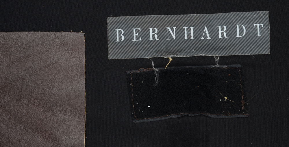 Bernhardt Leather Chair and Ottoman