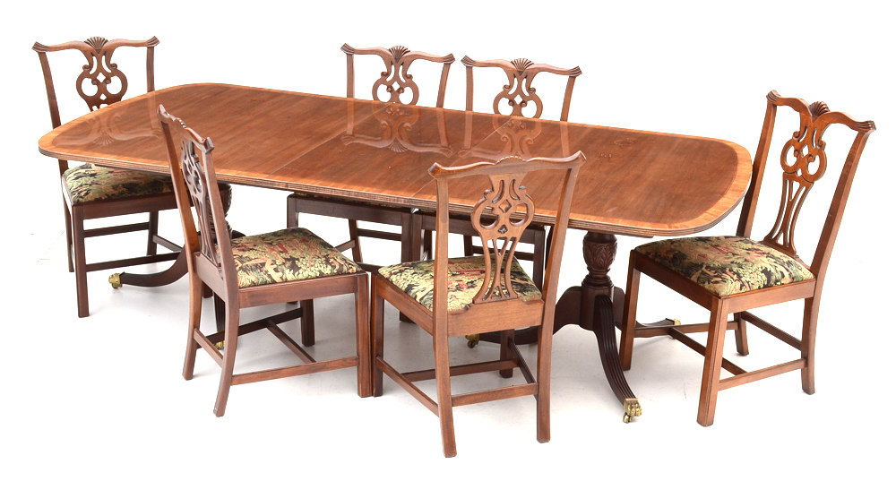 Duncan Phyfe Style Dining Table and Chairs