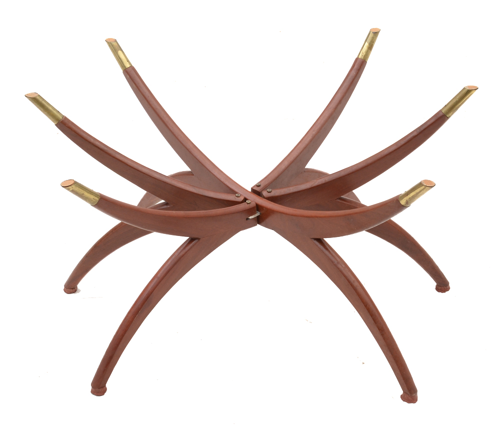 Oval Chased Brass Tray on Stand