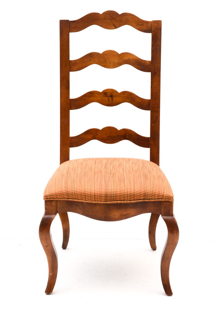 Eight French Provincial Style Ladderback Chairs by Century