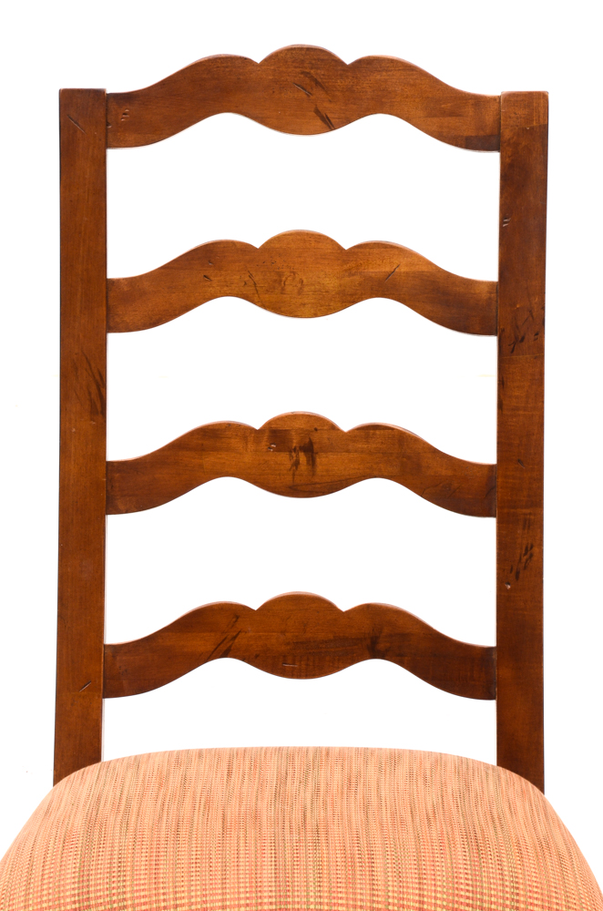 Eight French Provincial Style Ladderback Chairs by Century