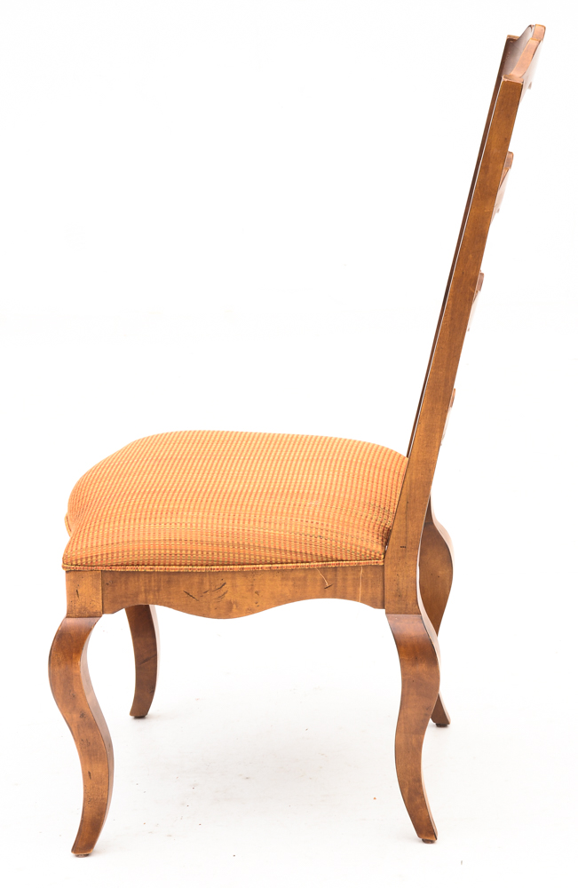 Eight French Provincial Style Ladderback Chairs by Century