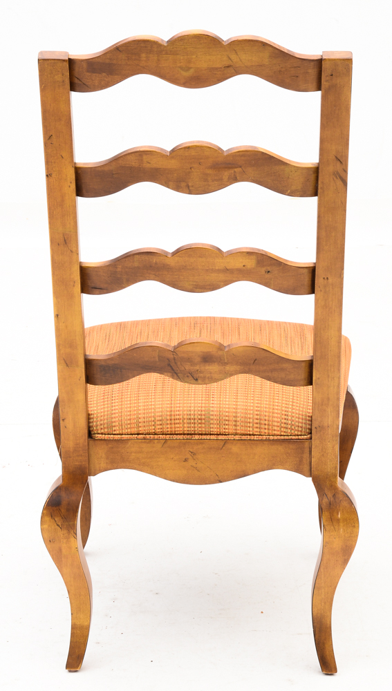 Eight French Provincial Style Ladderback Chairs by Century