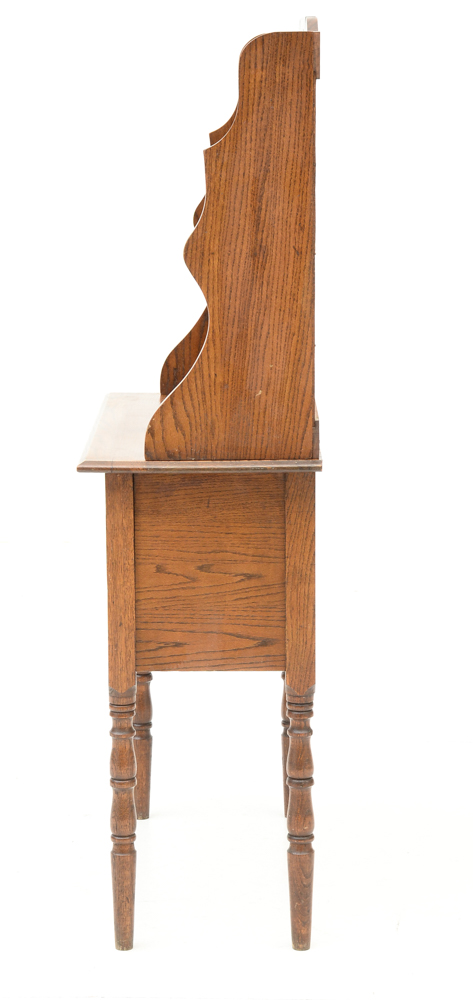 Vintage Two-Piece Solid Oak Hutch