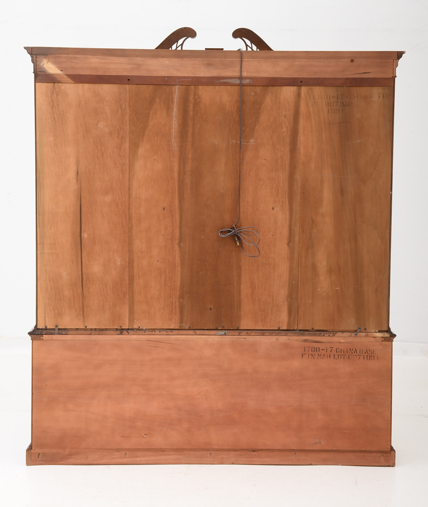 Mahogany Finish Breakfront China Cabinet