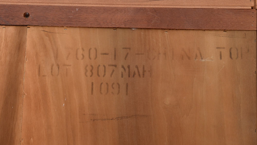 Mahogany Finish Breakfront China Cabinet