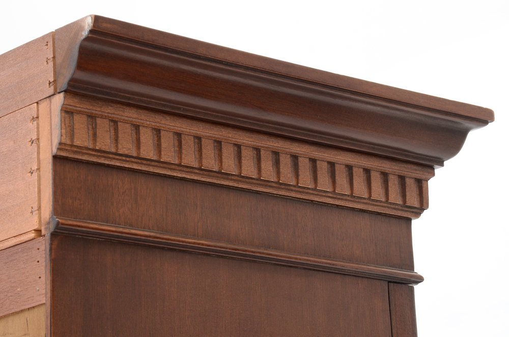 Mahogany Finish Breakfront China Cabinet