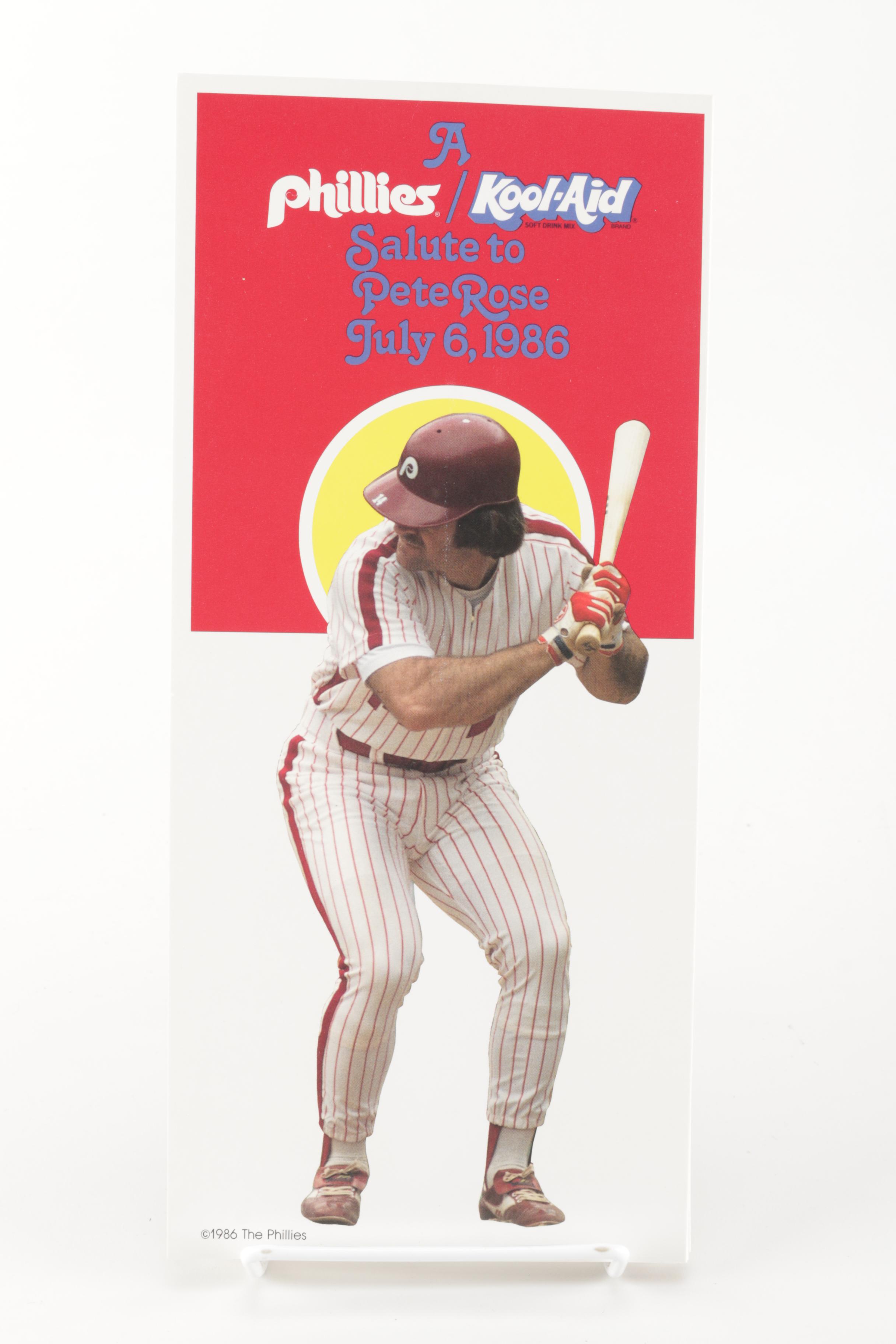 Pete Rose Pamphlet and Offset Lithographs of Atlanta Braves Players