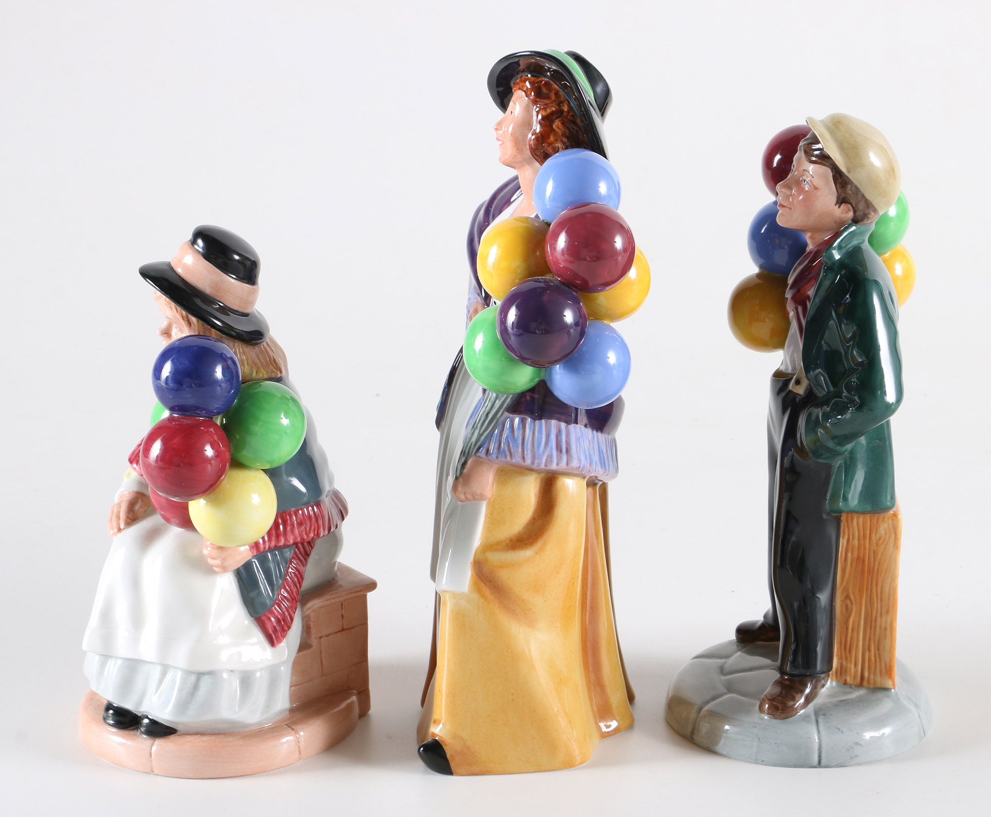 1980s Royal Doulton China Balloon Figurines