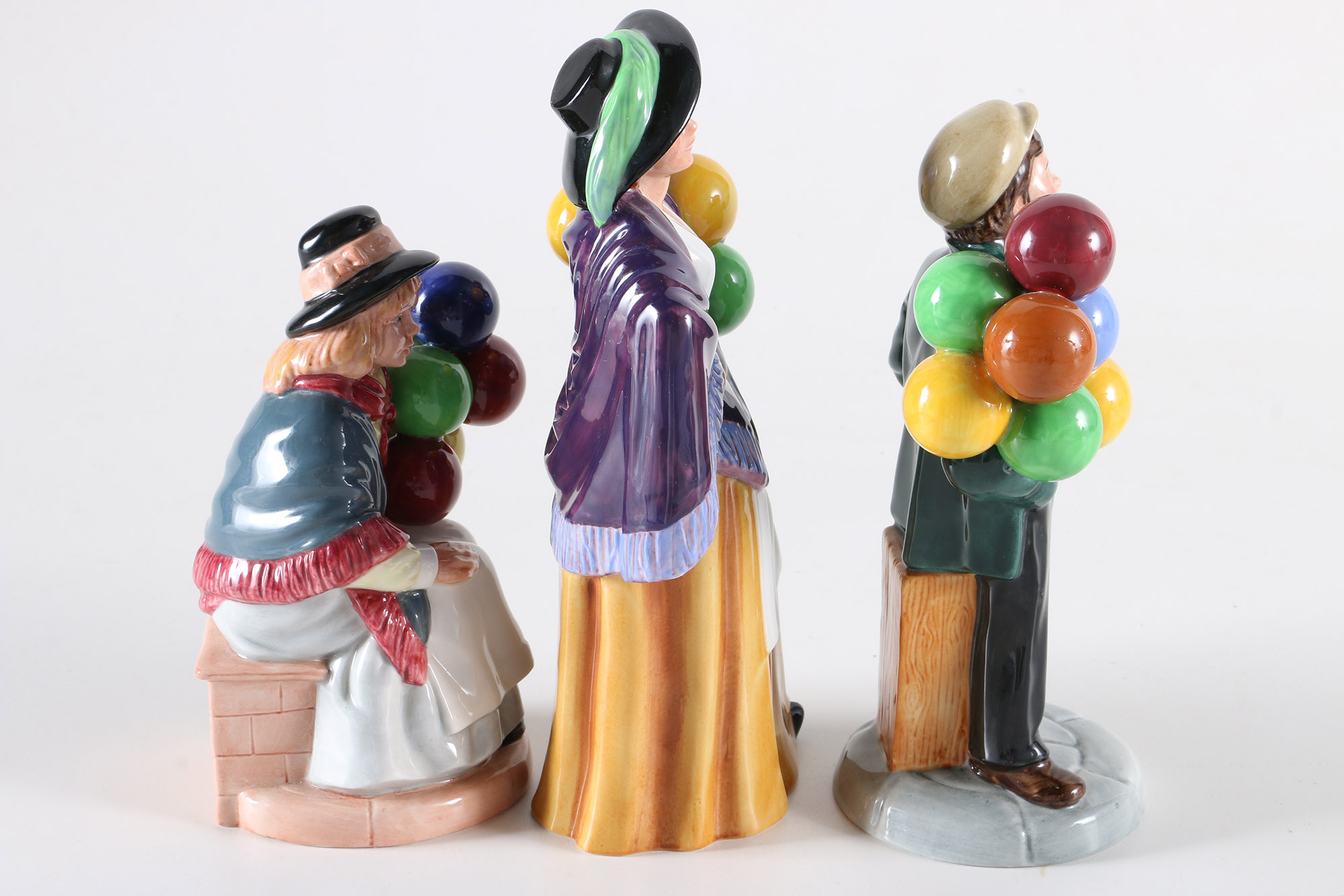1980s Royal Doulton China Balloon Figurines