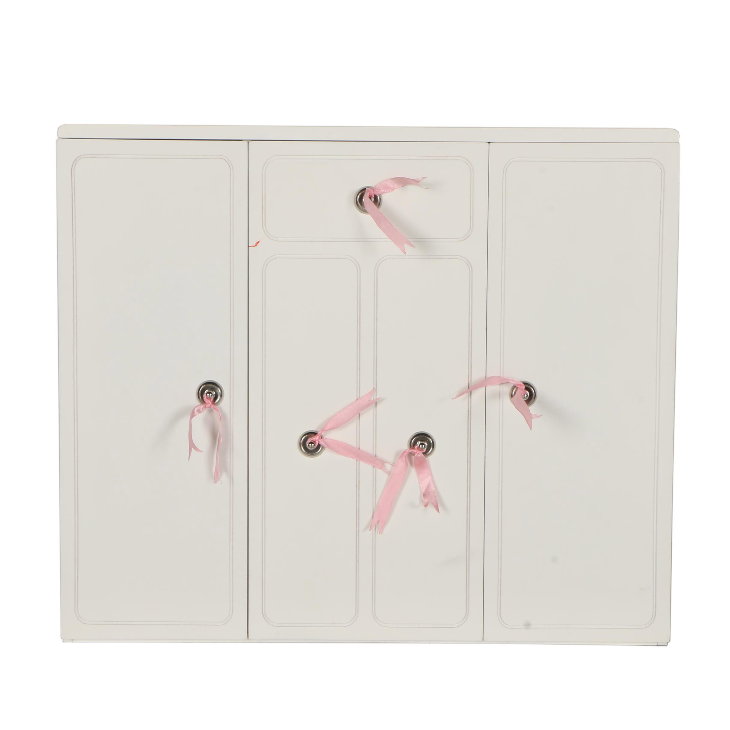 Bisque Doll with Cabinet