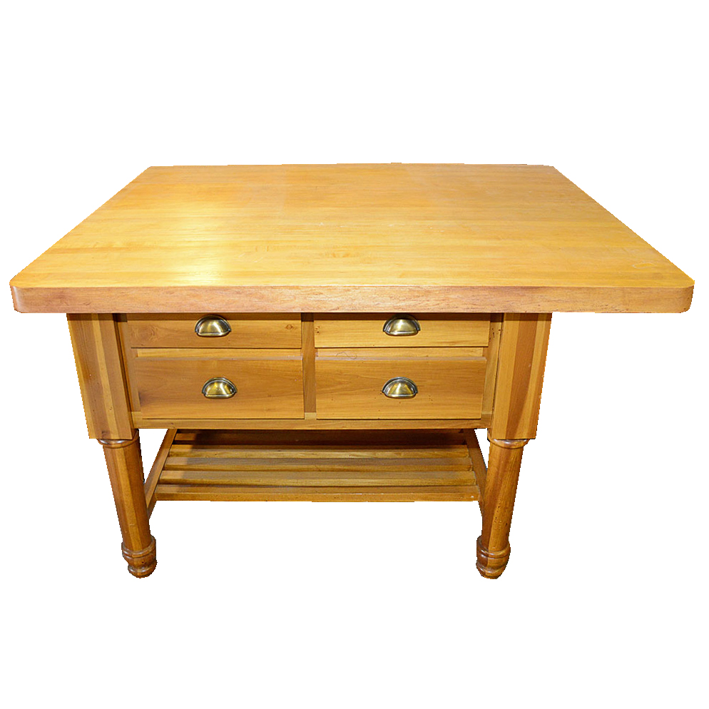 Maple Butcher Block Kitchen Island