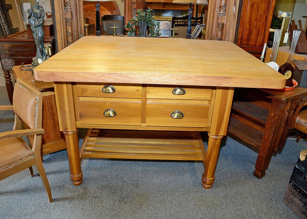 Maple Butcher Block Kitchen Island