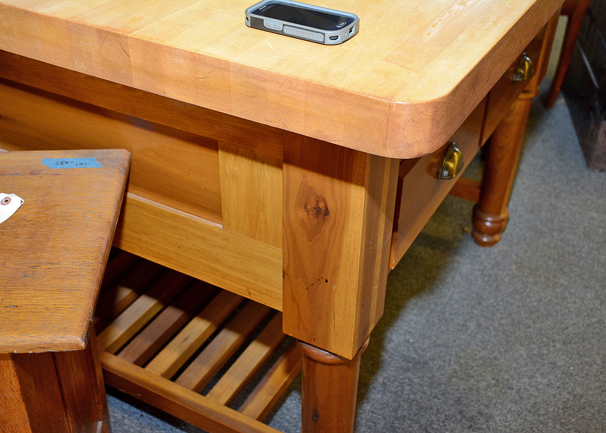 Maple Butcher Block Kitchen Island