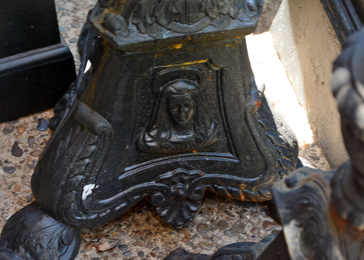 Tall Early 20th Century Cast Iron Torchieres