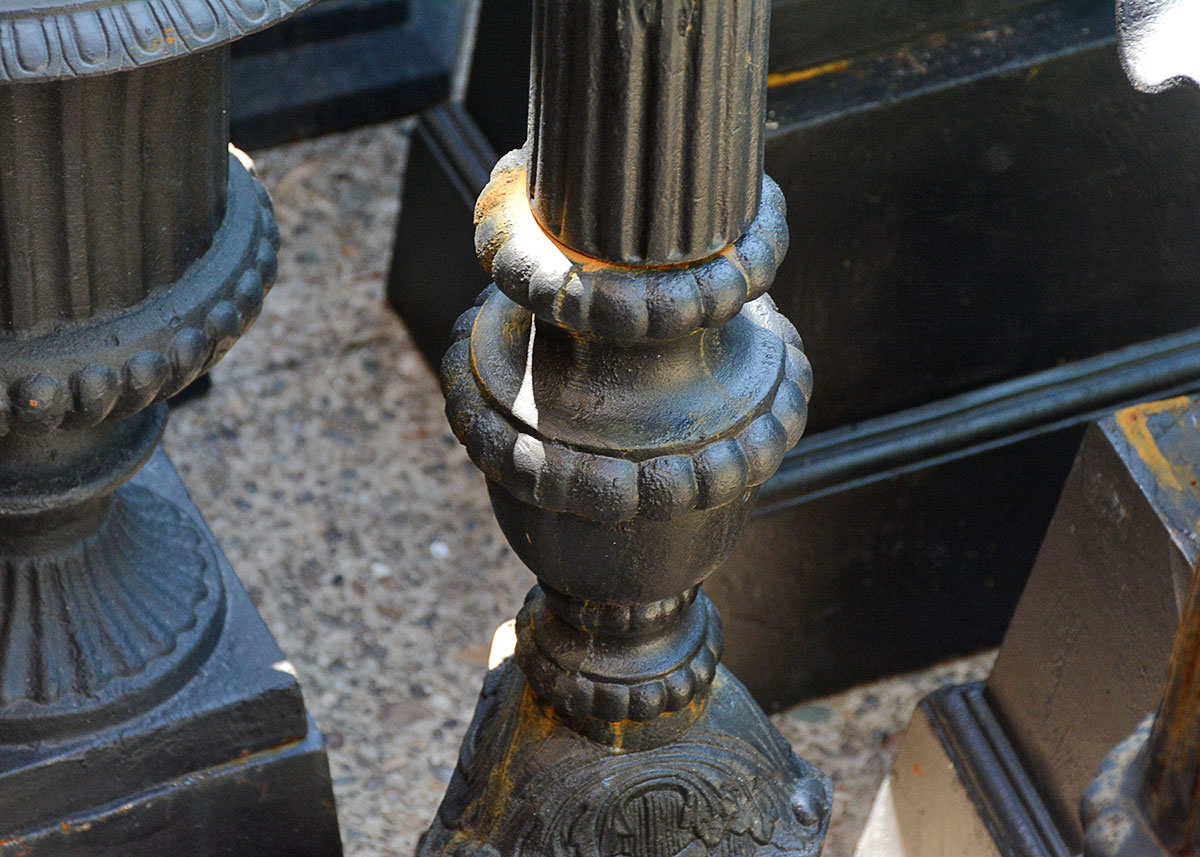 Tall Early 20th Century Cast Iron Torchieres