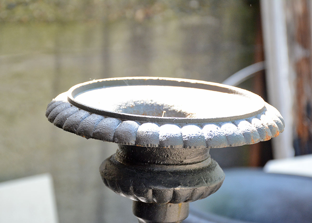 Tall Early 20th Century Cast Iron Torchieres