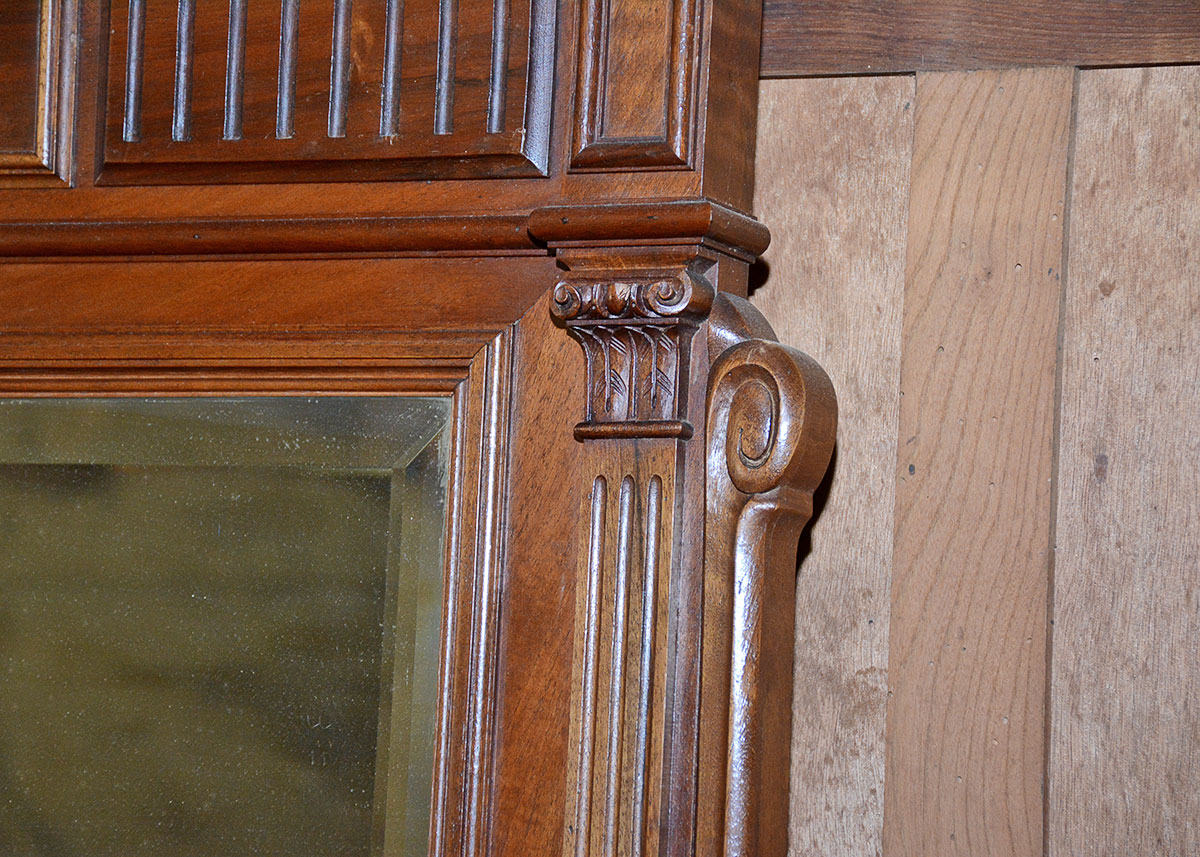Antique Eastlake Style Marble Top Chest of Drawers With Vanity Mirror