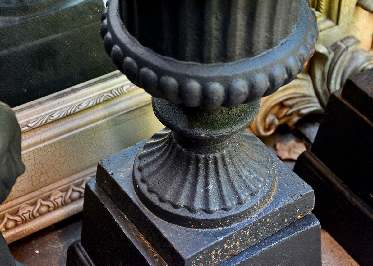 Cast Iron Pedestal Urn Planters