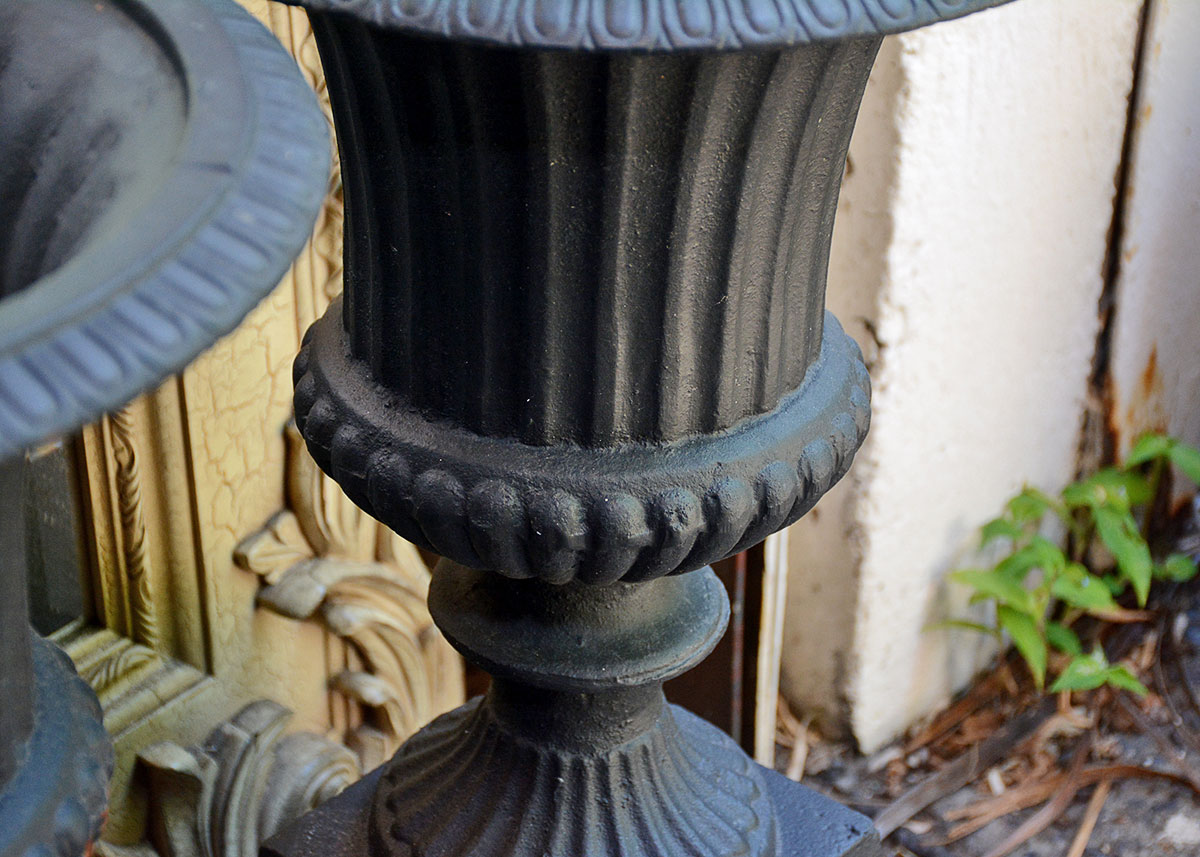 Cast Iron Pedestal Urn Planters
