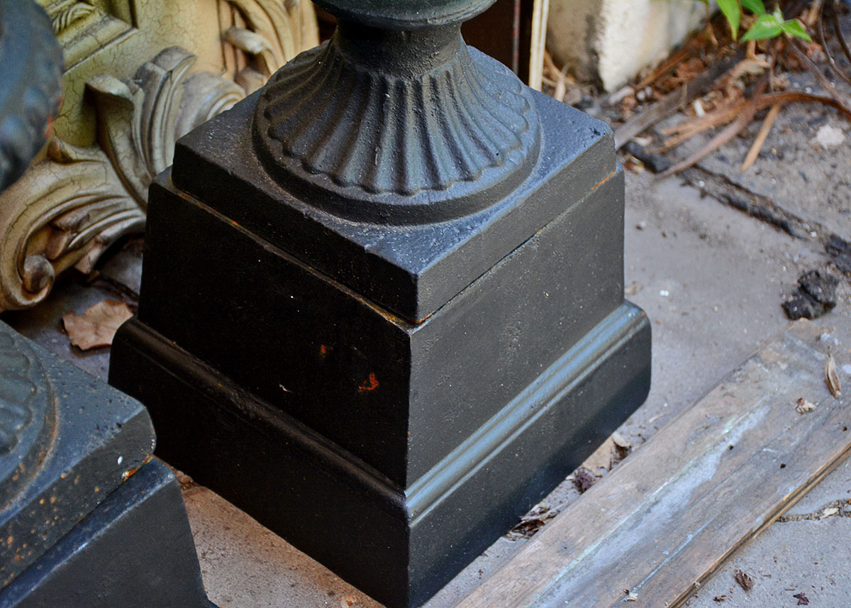 Cast Iron Pedestal Urn Planters