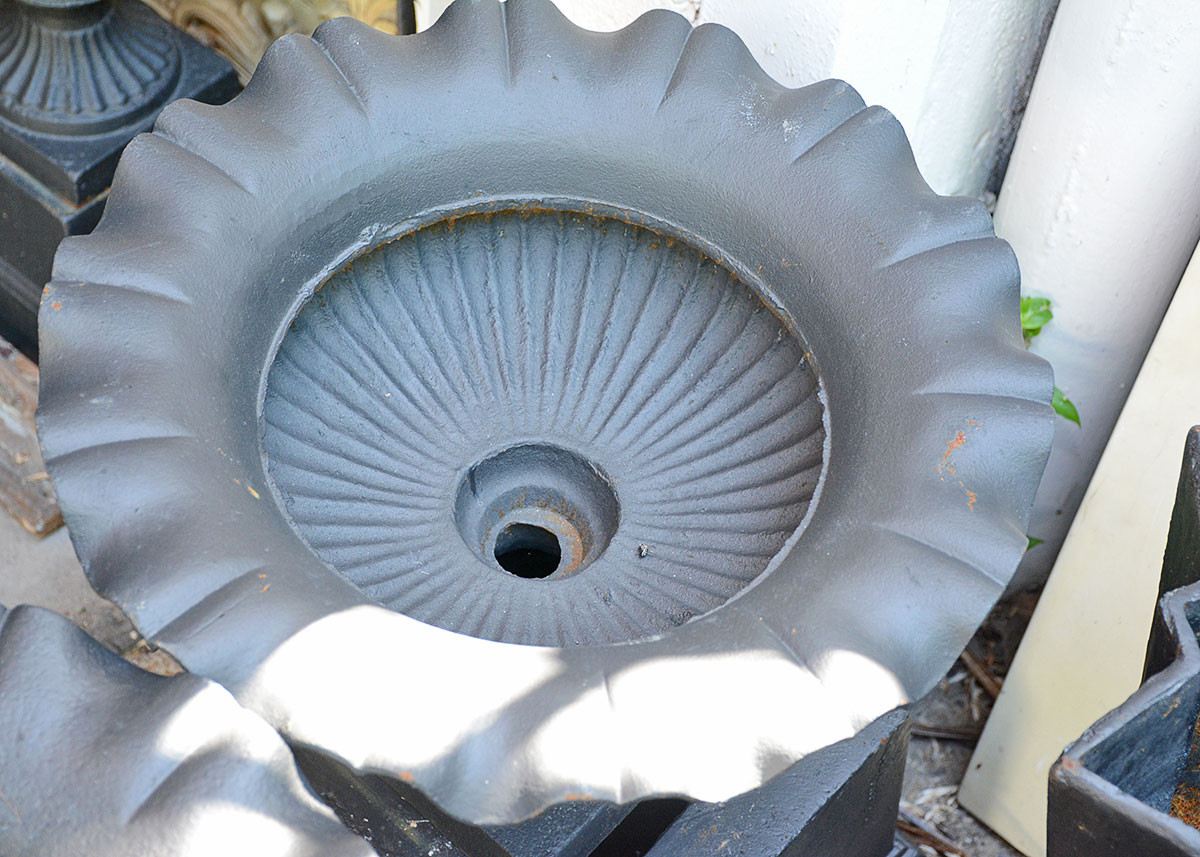 Cast Iron Pedestal Urn Planters