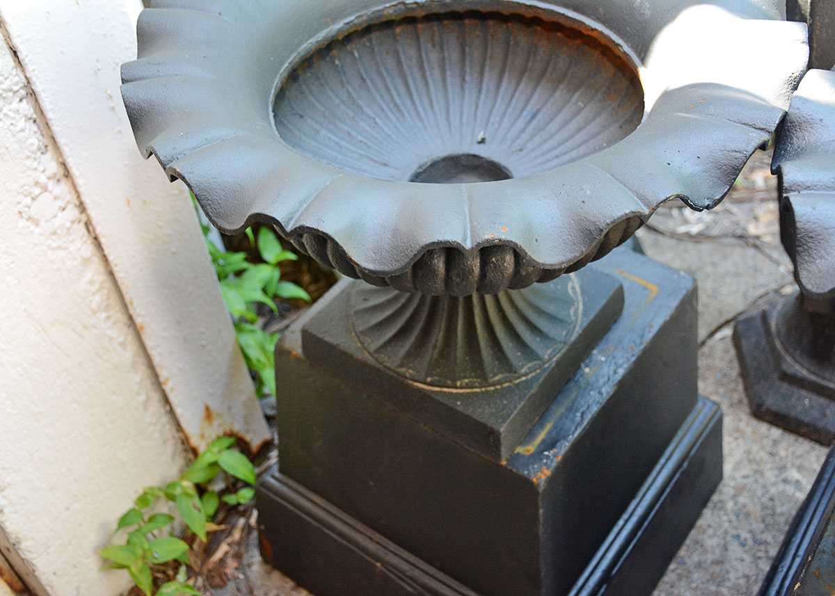 Cast Iron Pedestal Urn Planters