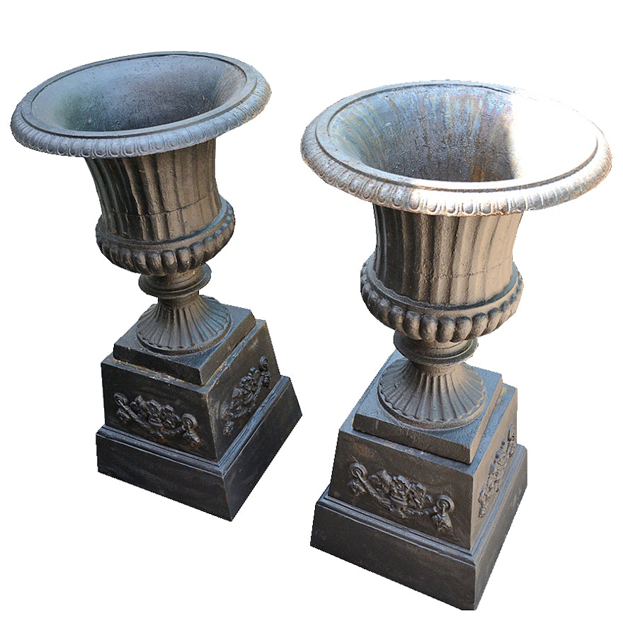 Metal Garden Urns