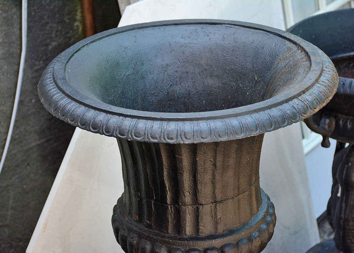 Metal Garden Urns