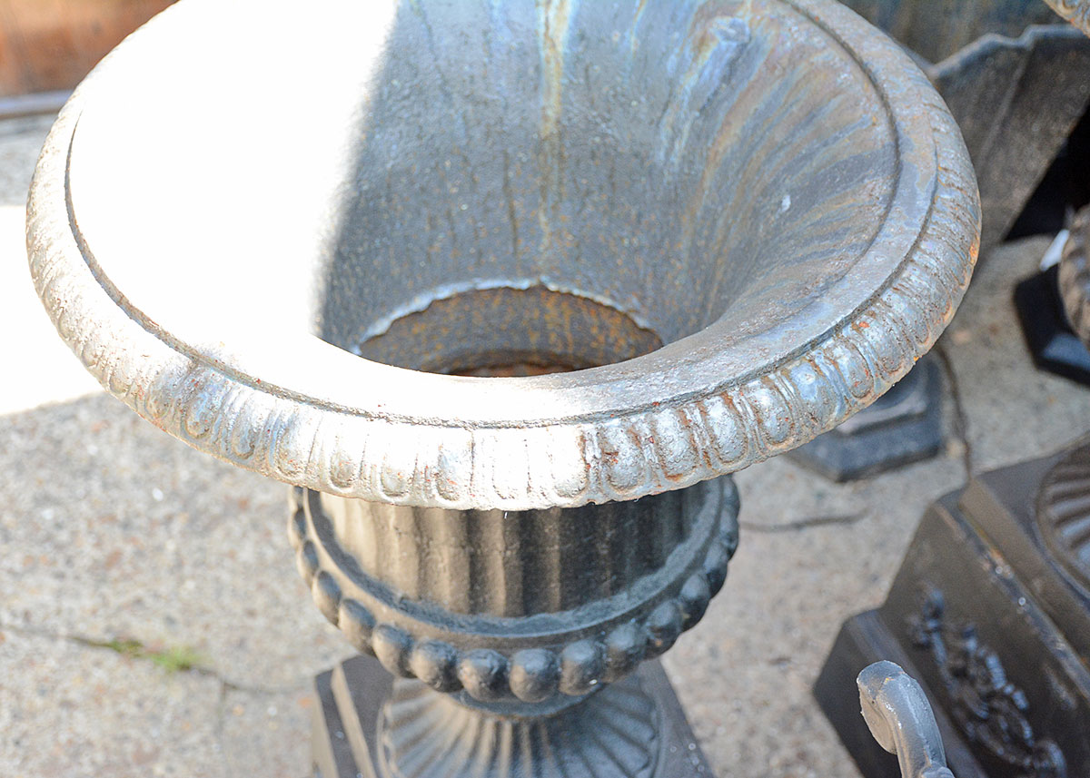 Metal Garden Urns