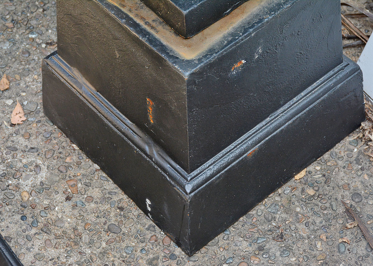 Pair of  Cast Iron Petaled Urn Planters