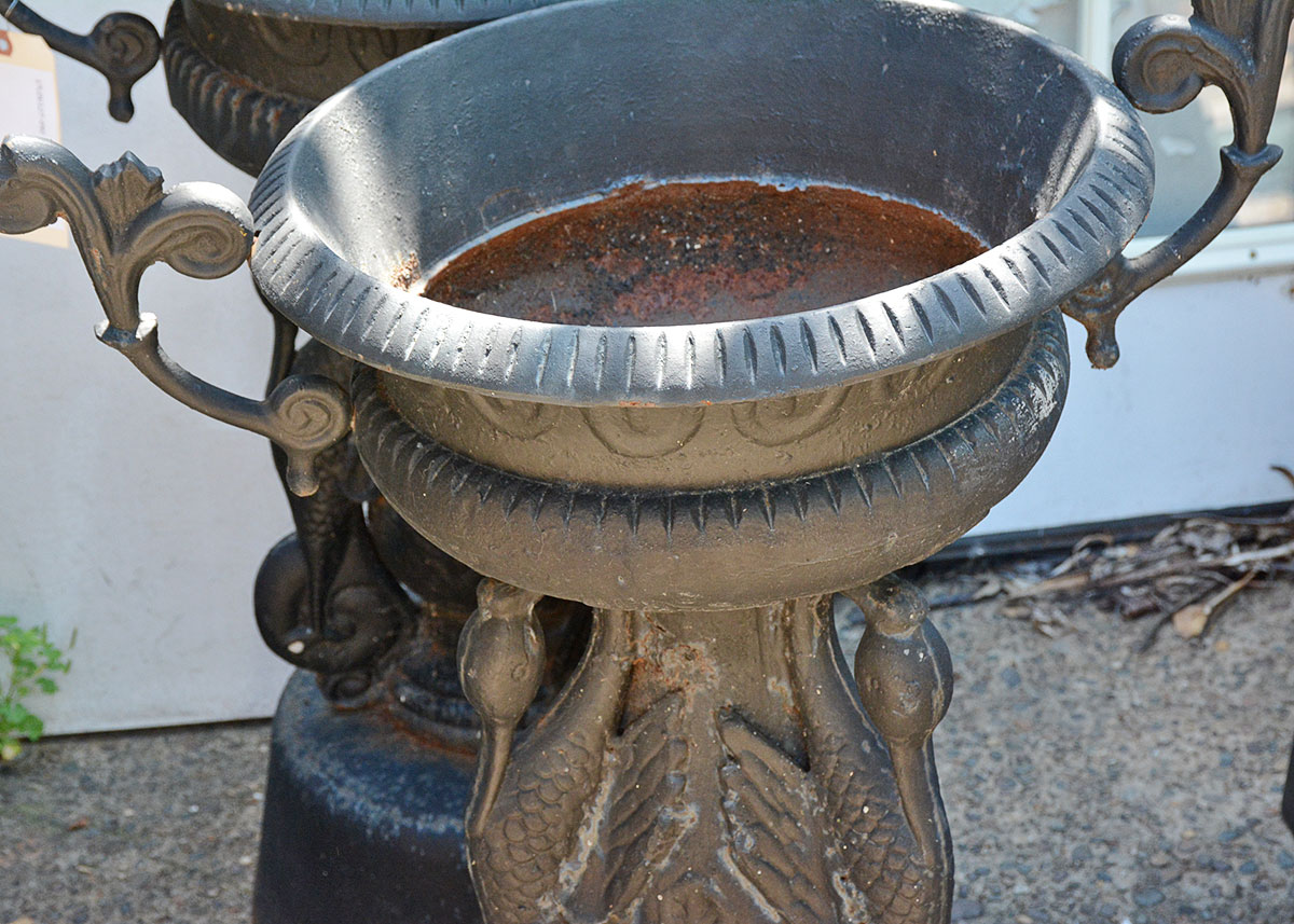 Antique Cast Iron Urn Style Planter