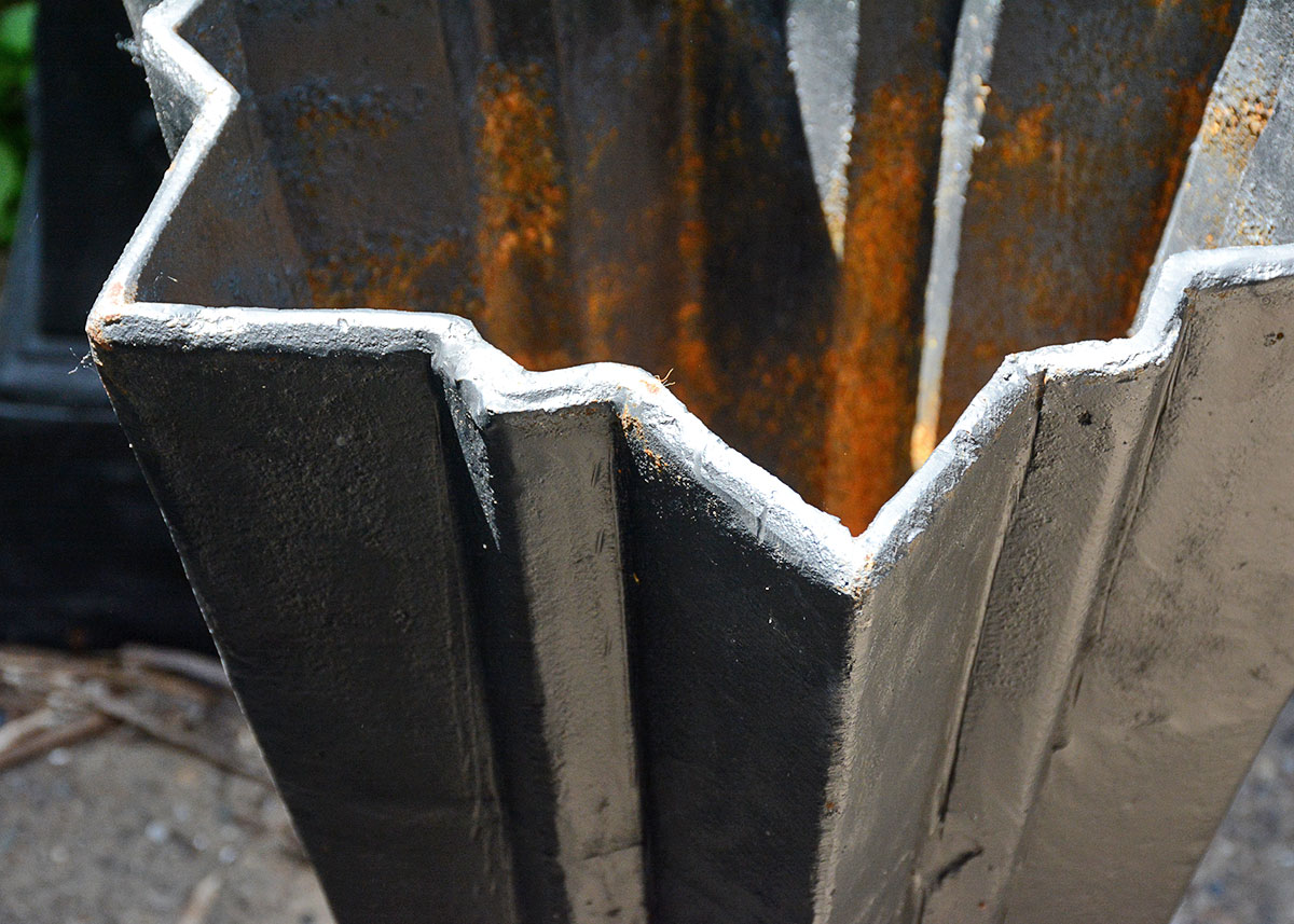 Pair of Cast Iron Art Deco Style Planters