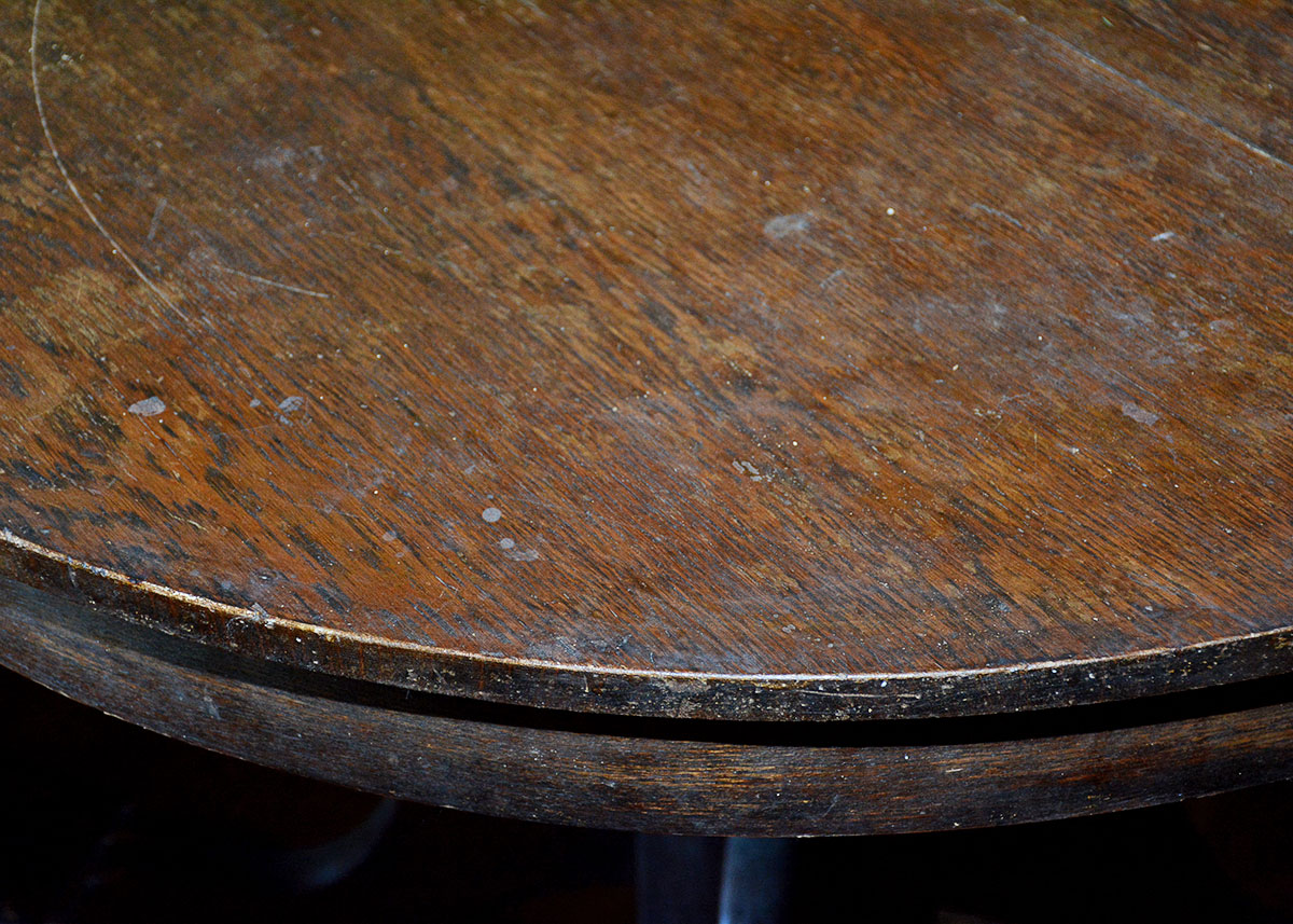 Antique Oak Pedestal Dining Table