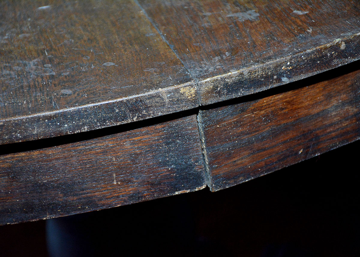 Antique Oak Pedestal Dining Table