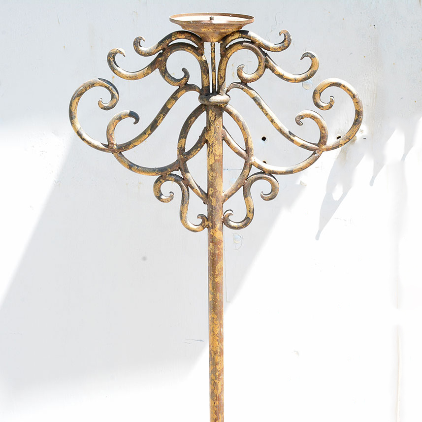 Vintage Aluminum Candle Torchiere