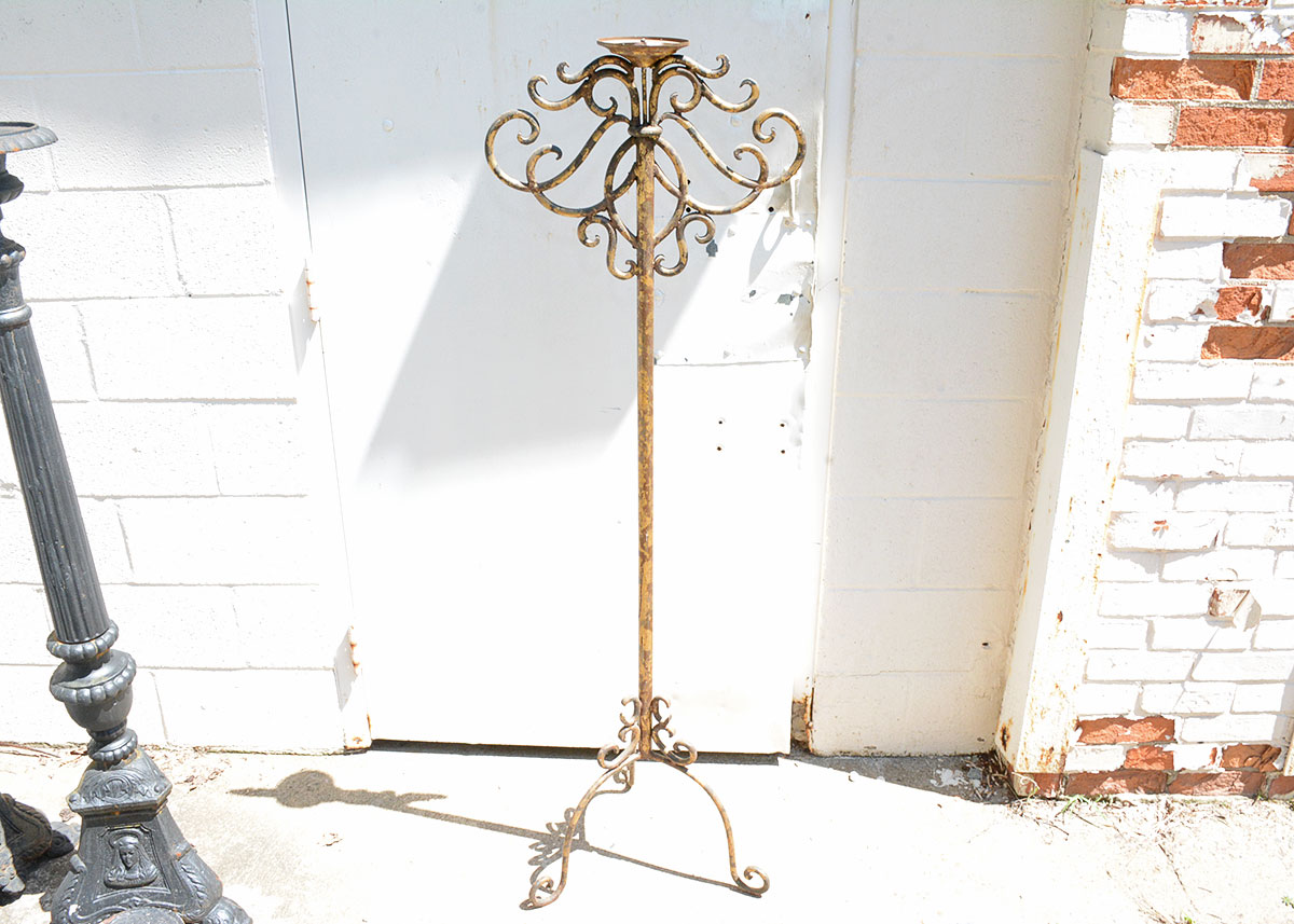 Vintage Aluminum Candle Torchiere