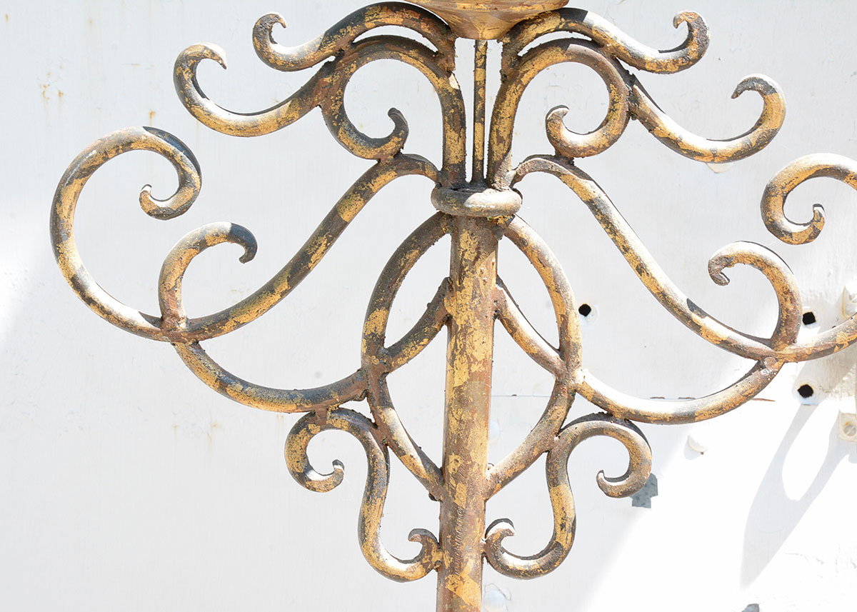 Vintage Aluminum Candle Torchiere