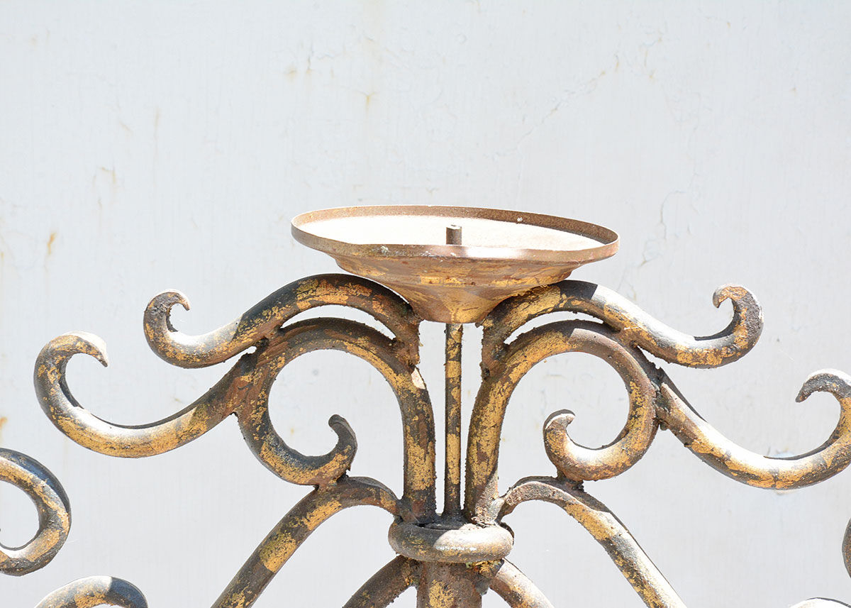 Vintage Aluminum Candle Torchiere