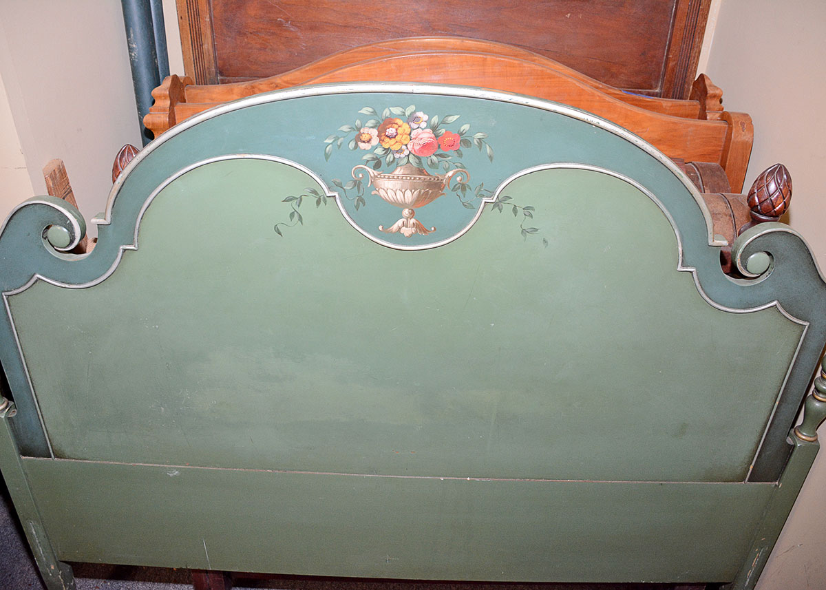 Vintage Berkey & Gay Furniture Hand Painted Bedframe