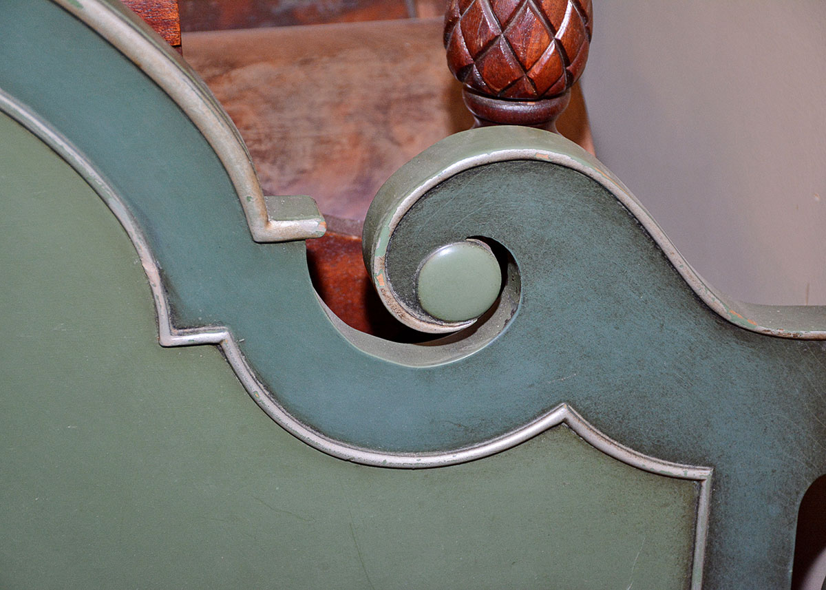 Vintage Berkey & Gay Furniture Hand Painted Bedframe