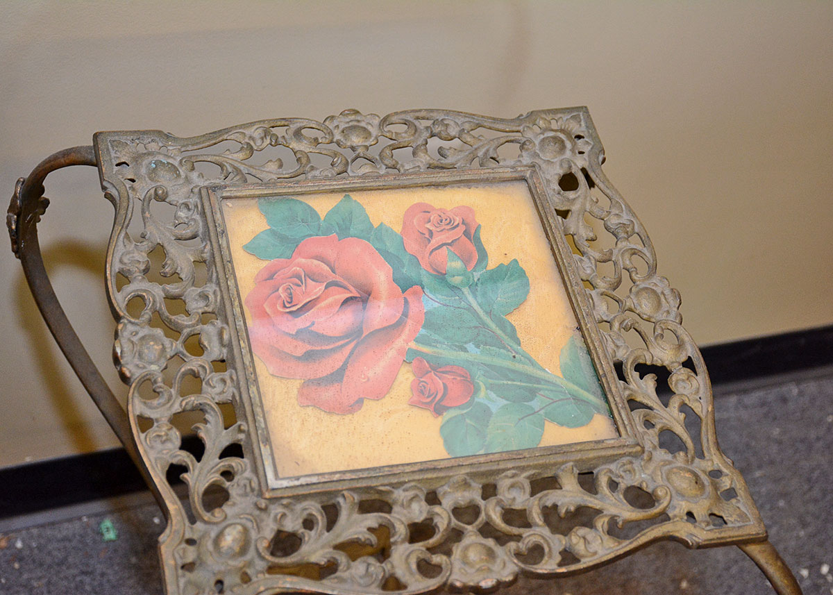 Victorian Style Filigreed Brass Plant Stand