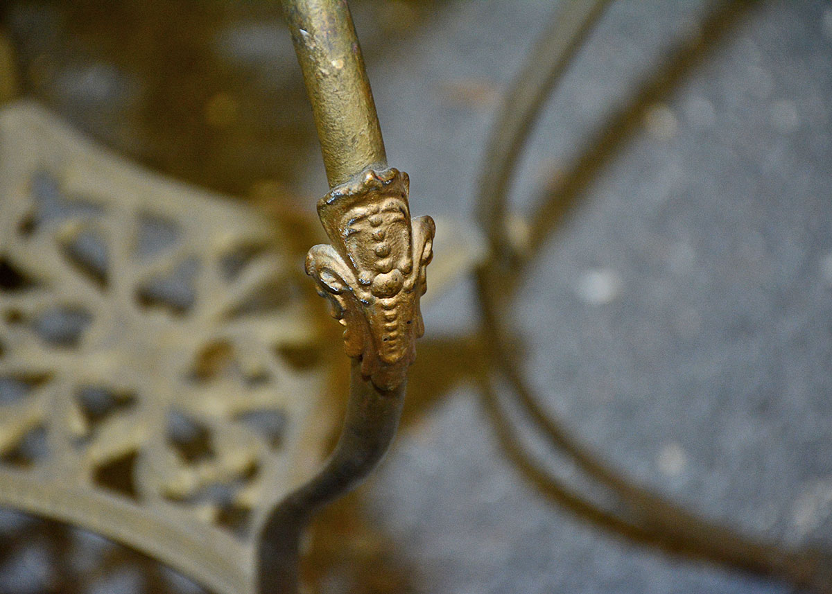 Victorian Style Filigreed Brass Plant Stand