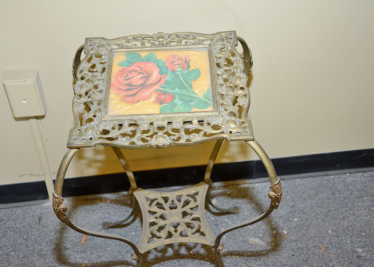 Victorian Style Filigreed Brass Plant Stand