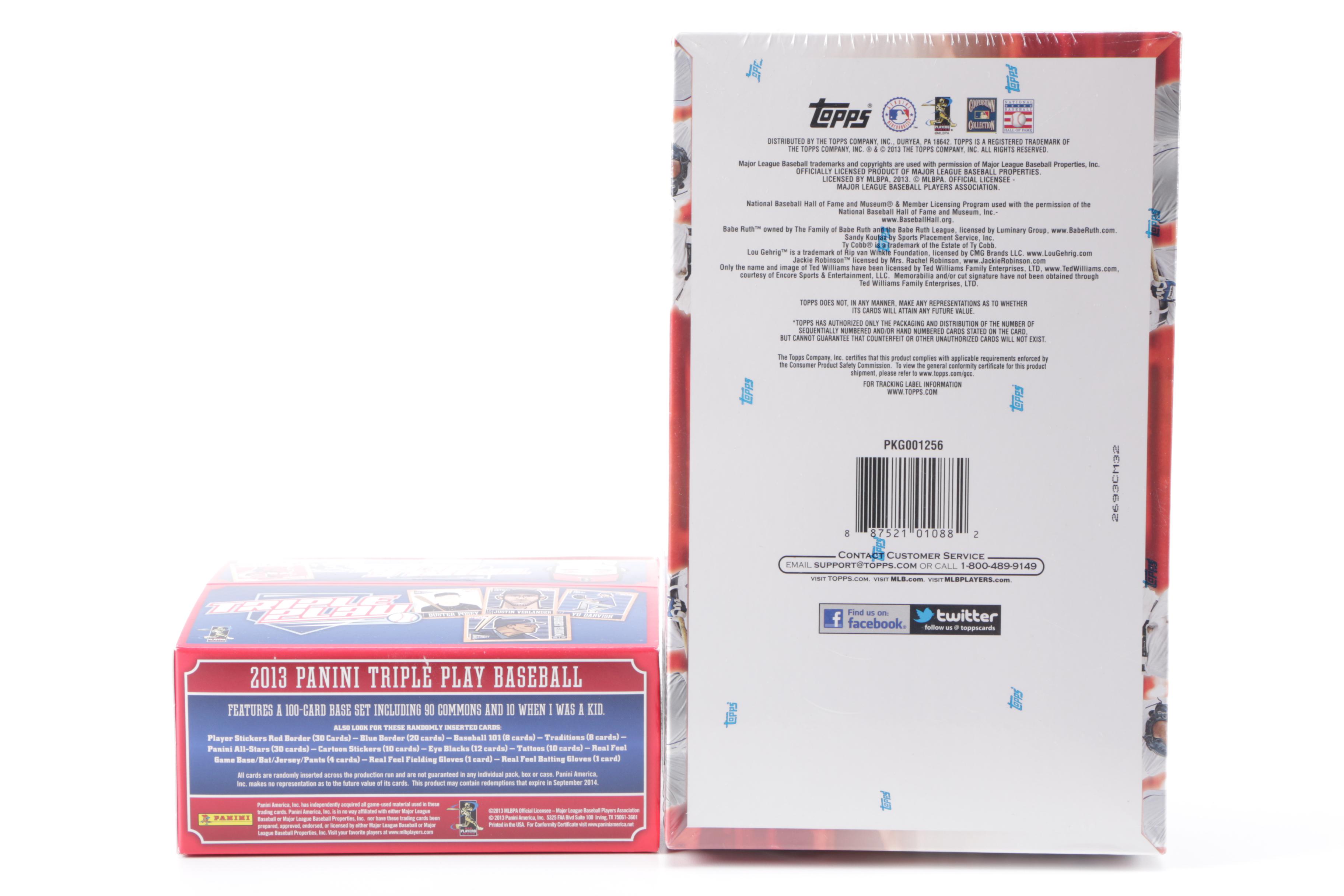 Factory Sealed 2013 Baseball Cards