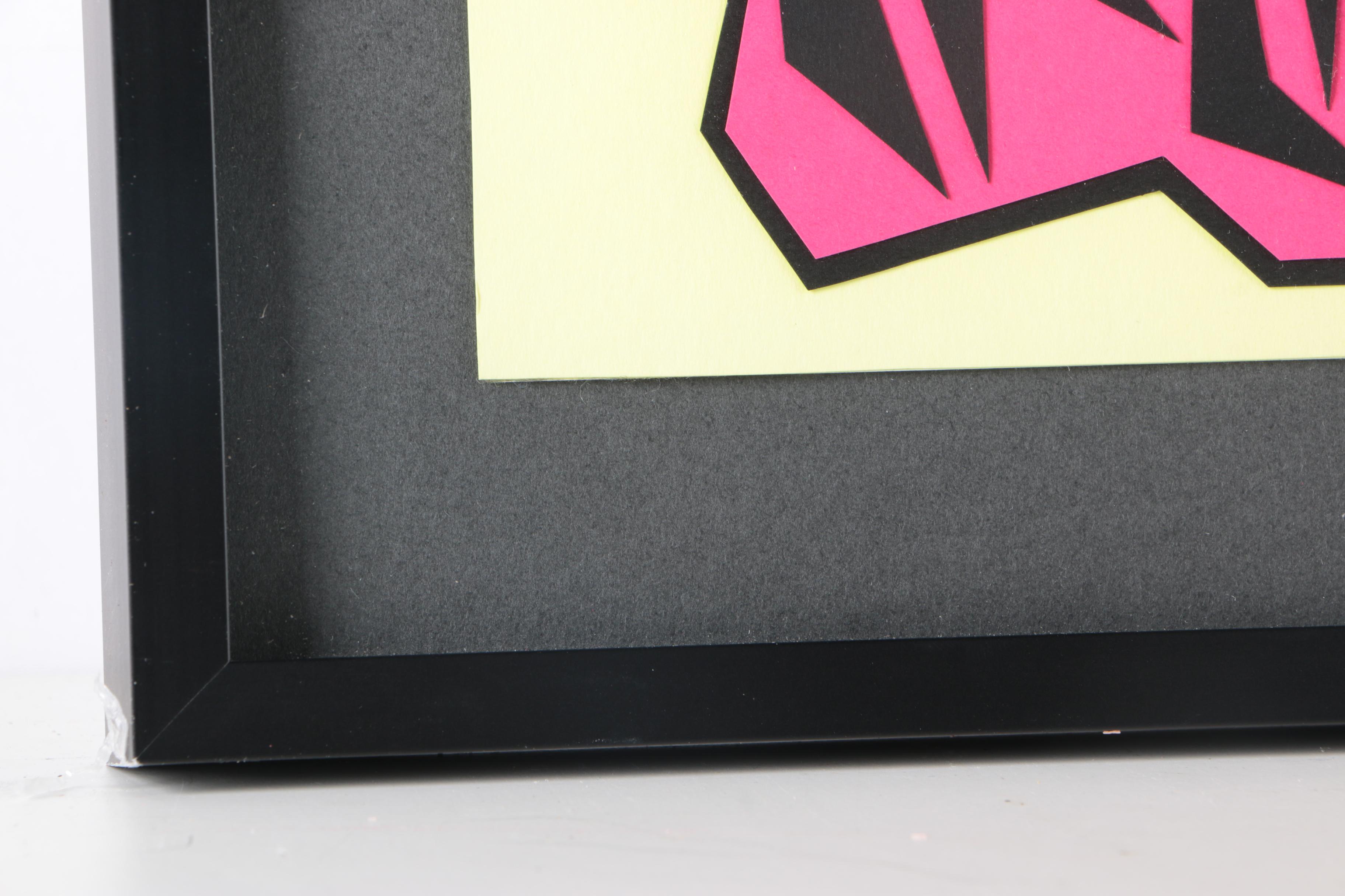 Sally Spiegel 2003 Mixed Media Paper Collage "My Burden" From the "Wolff" Series