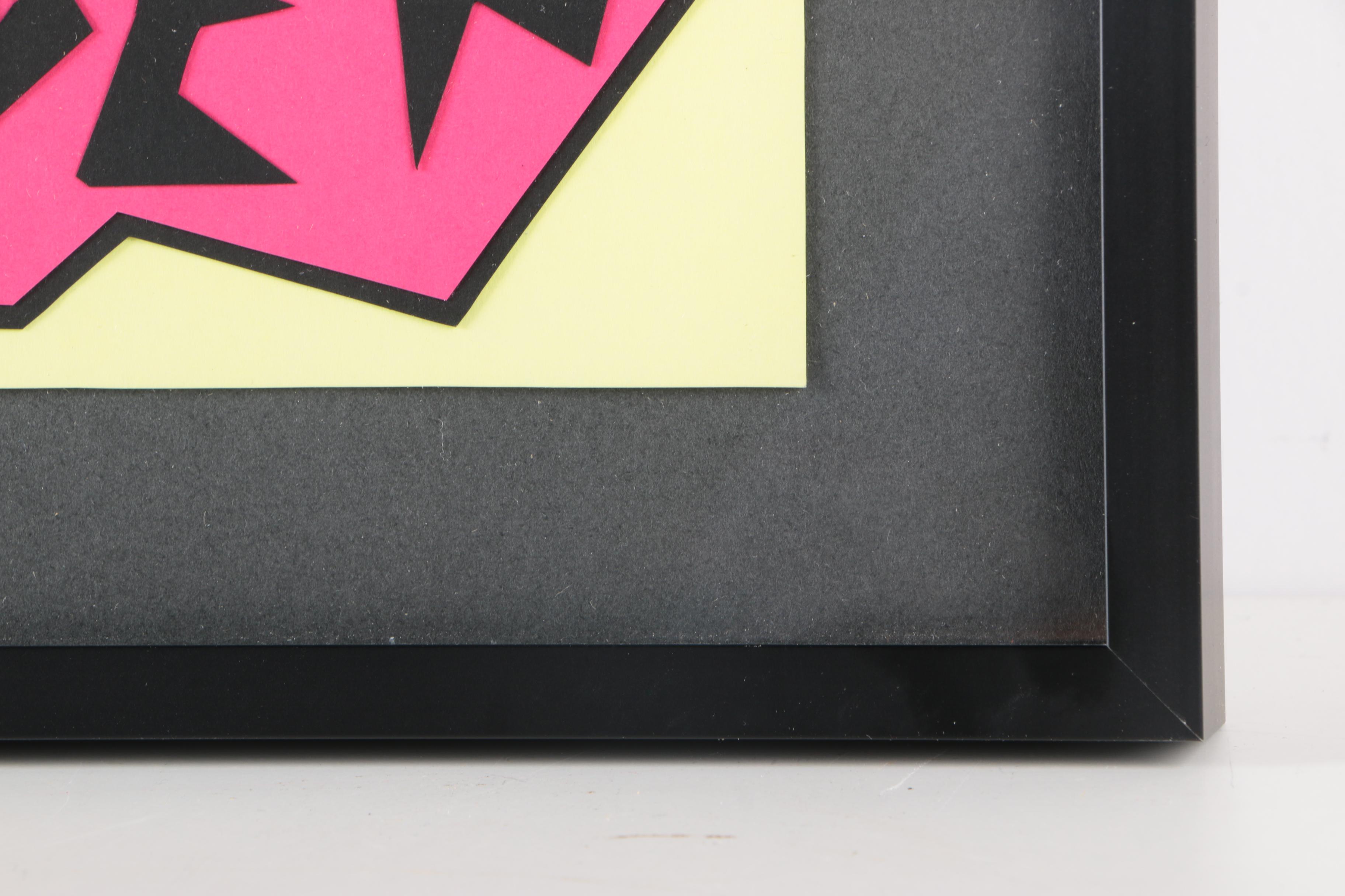 Sally Spiegel 2003 Mixed Media Paper Collage "My Burden" From the "Wolff" Series