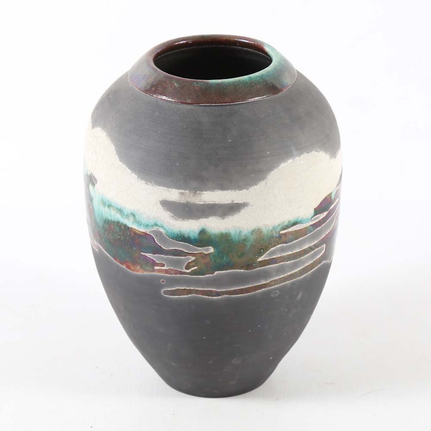 Dan Triece Raku Vase