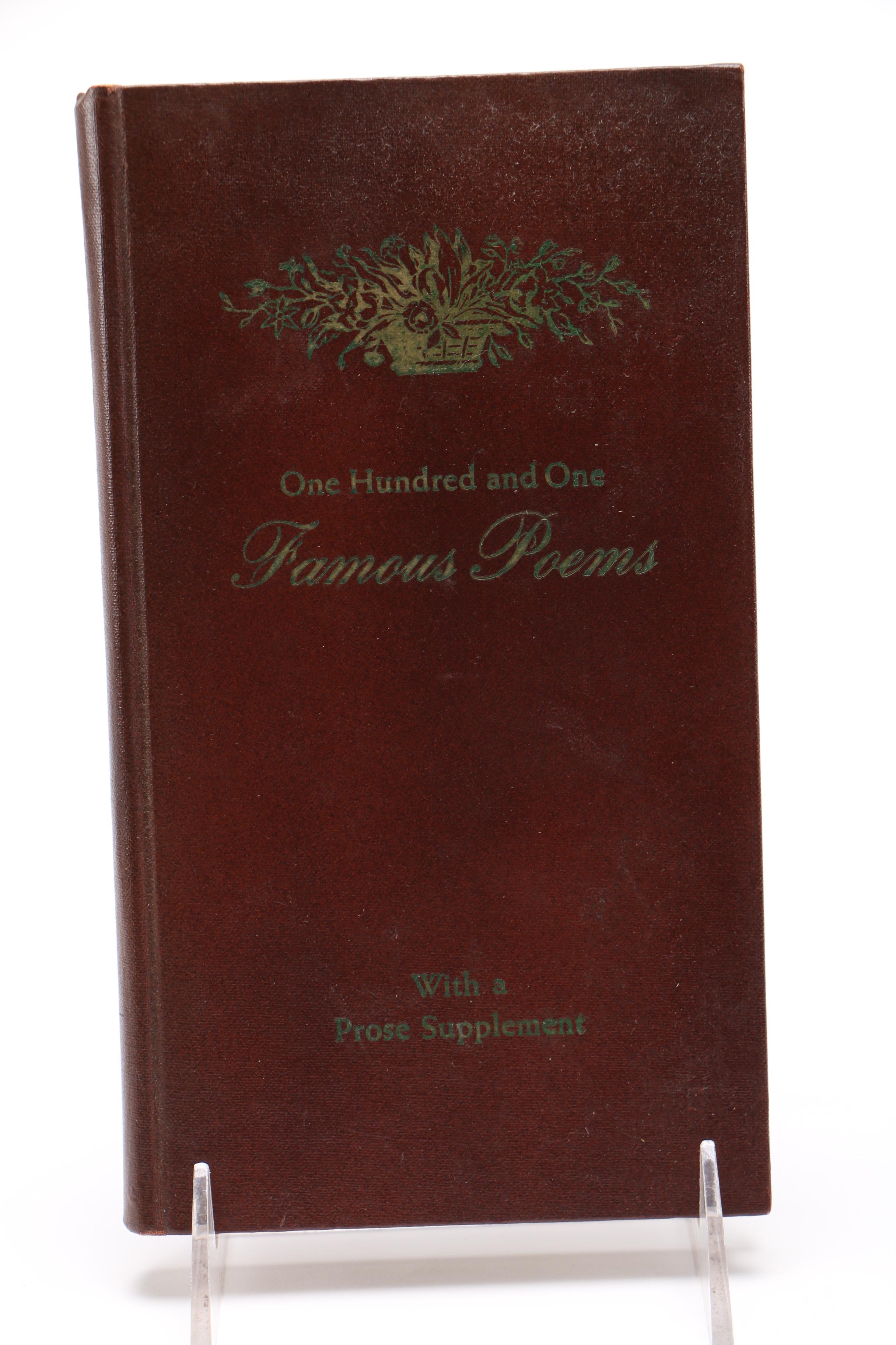 Fourteen Assorted Antique and Vintage Books of Poetry